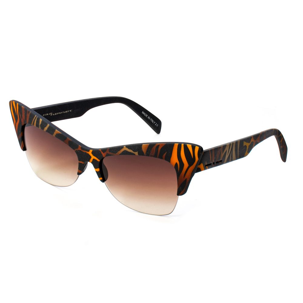 Italia Independent Multicolor Acetate Sunglasses with orange, brown, black design, filter 3 polarized lenses, model 0908-ZEF-044.