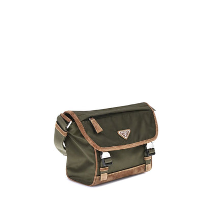 Prada Green Recycled Polyamide Shoulder Bag