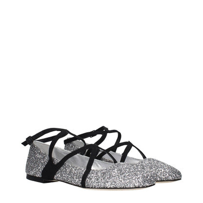 Jimmy Choo Gray Plastic Ballet Flats