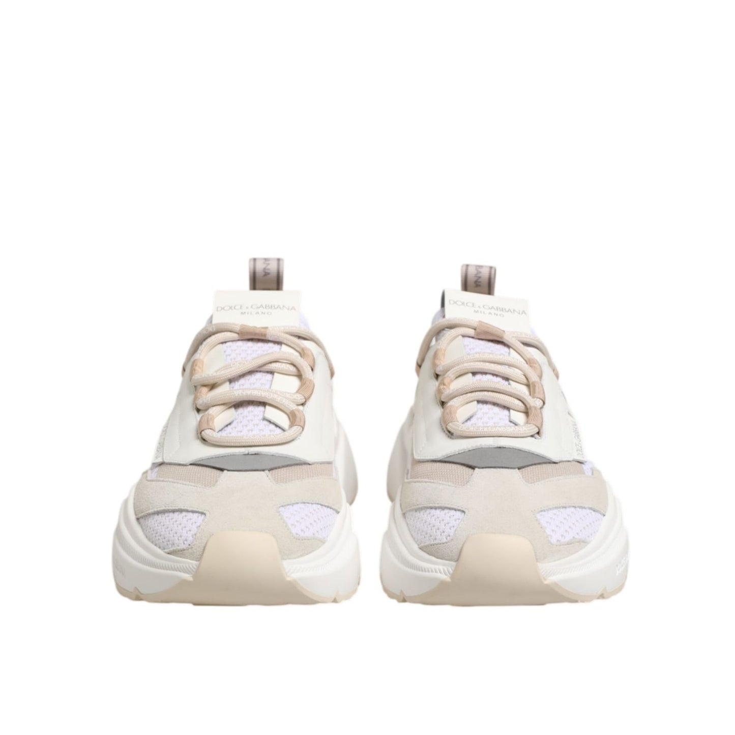 Dolce & Gabbana Multicolor Daymaster Low Top Sneakers Shoes, front view, featuring chunky design and logo details.