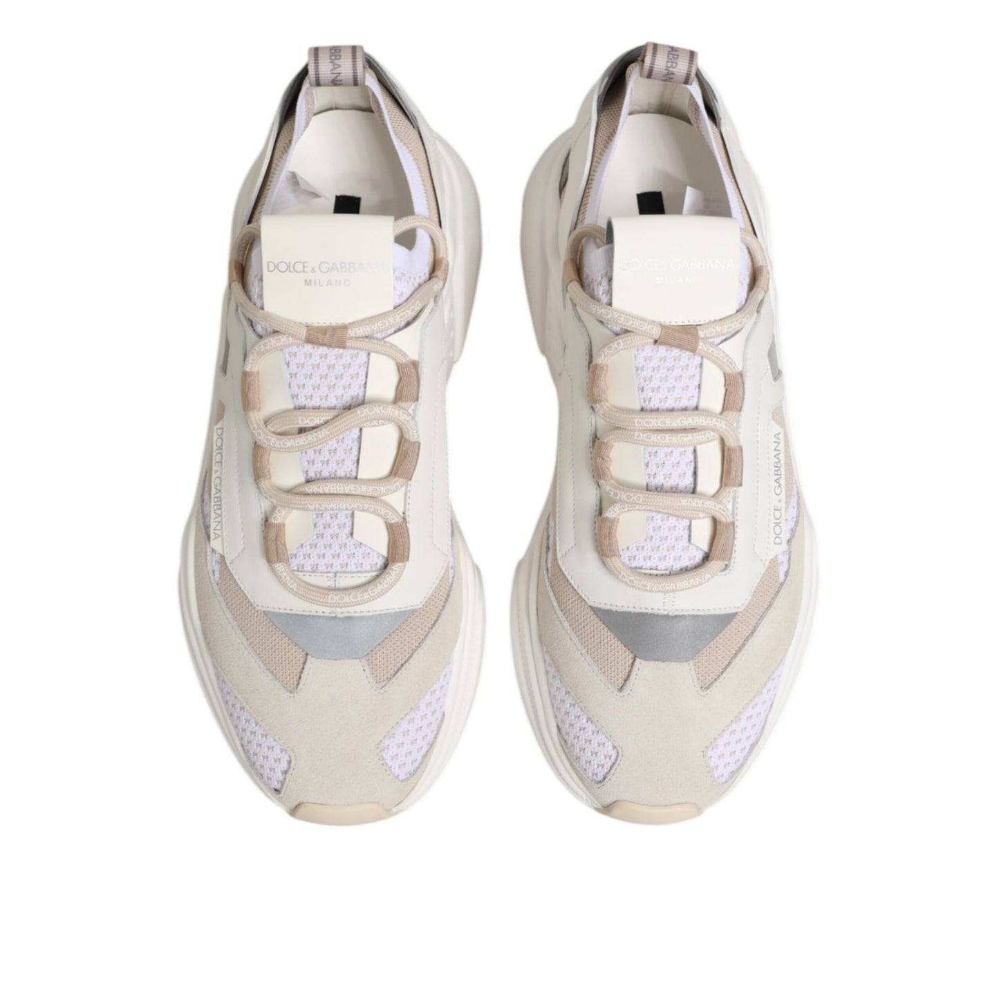Dolce & Gabbana Multicolor Daymaster Low Top Sneakers Shoes with lace-up closure, chunky design, and rubber sole.