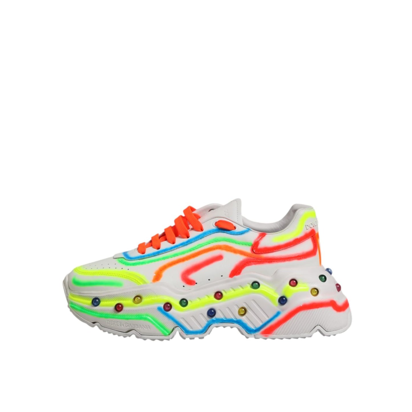 Dolce & Gabbana Multicolor Daymaster Low Top Sneakers Shoes with colorful design and chunky silhouette