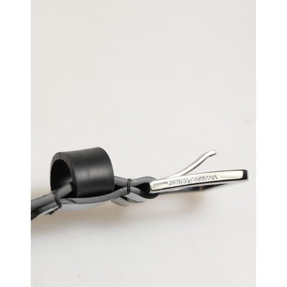 Dolce & Gabbana Multicolor PVC Floral Silver Buckle Men Belt