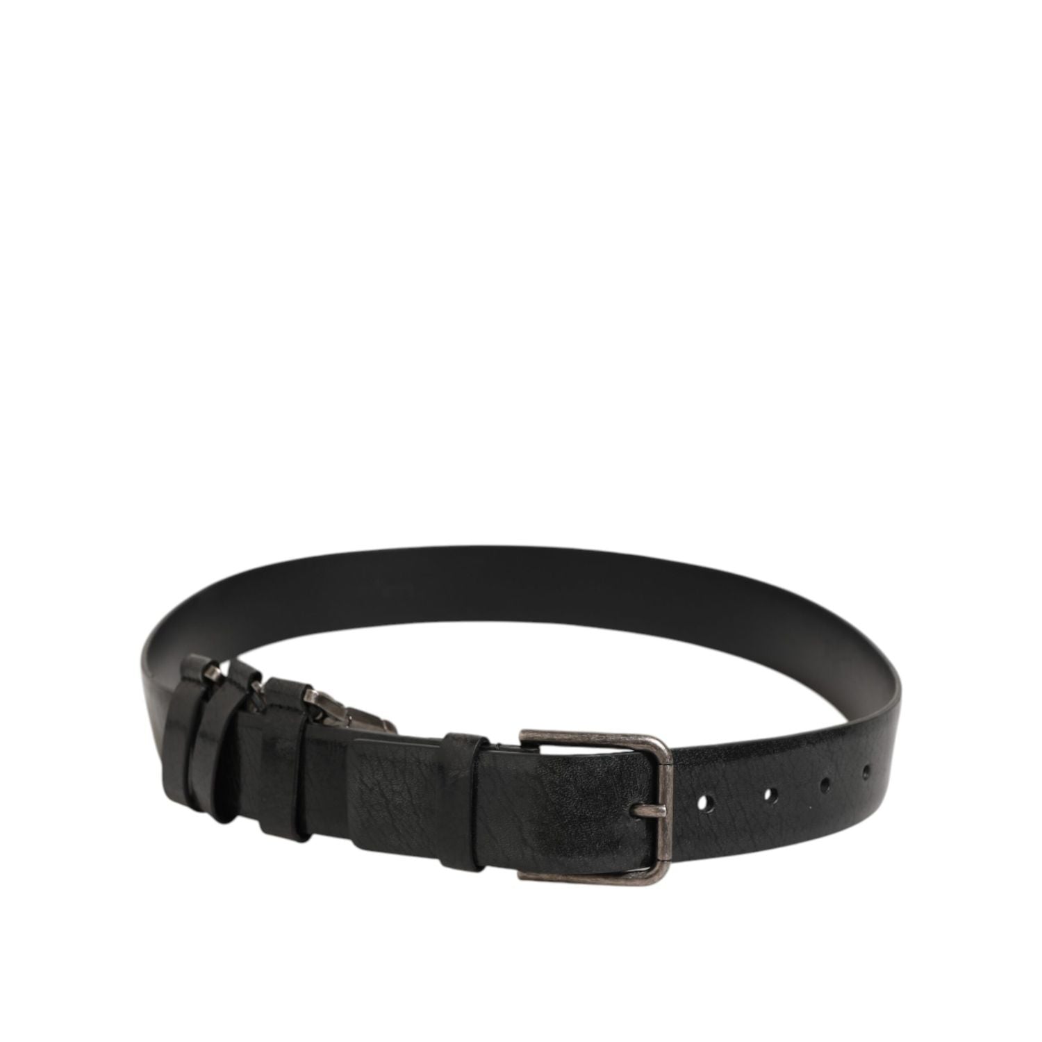 Dolce & Gabbana Black Key Ring Clip Attachments Buckle Belt