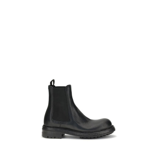 Dolce & Gabbana Black Calf Leather Bos Taurus Chelsea Boots Dolce & Gabbana