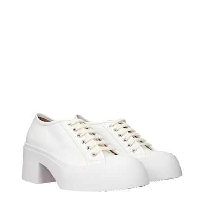 Marni Blue Leather Platform Sneakers