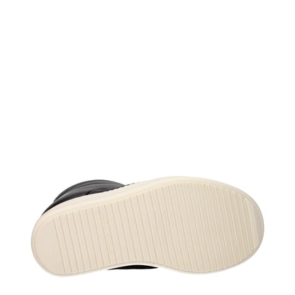 Sole view of Rick Owens Black Leather Ankle Boots showcasing durable design.