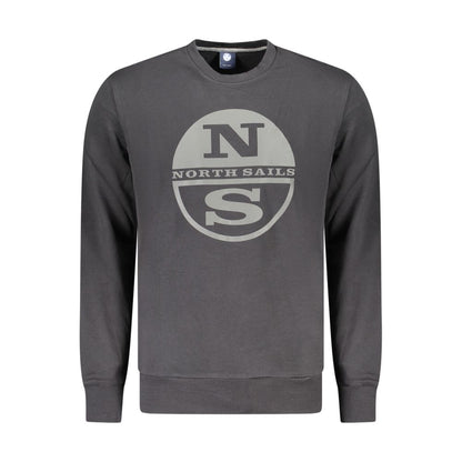North Sails Black Cotton Men's Sweatshirt