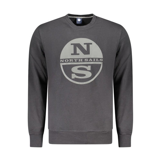 North Sails Black Cotton Men's Sweatshirt