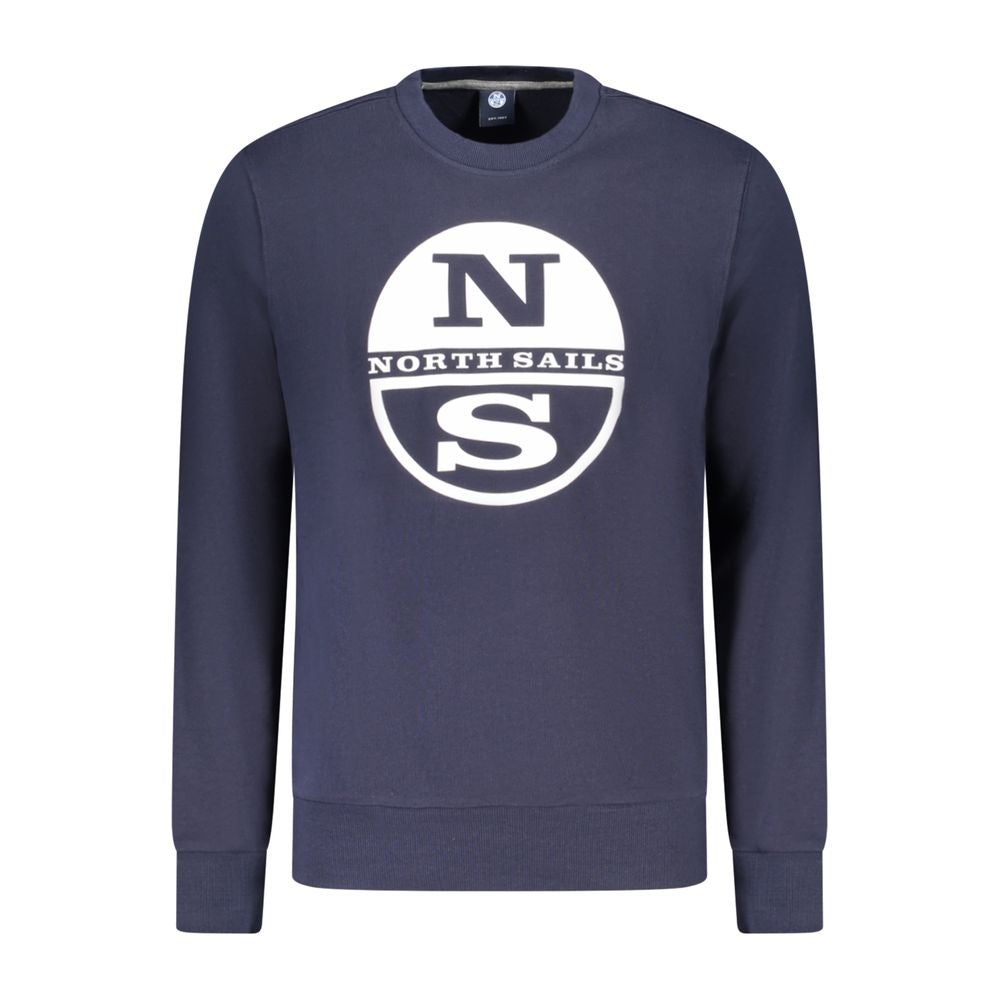 North Sails Blue Cotton Men Sweatshirt