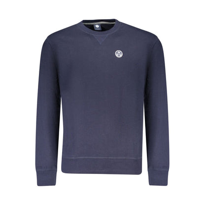 North Sails Blue Cotton Men Sweatshirt