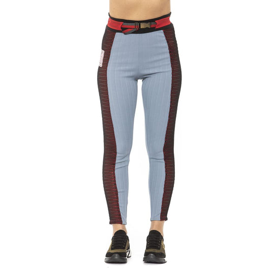 Mr&Mrs Italy Light Blue Cotton Women Leggings Mr&Mrs Italy