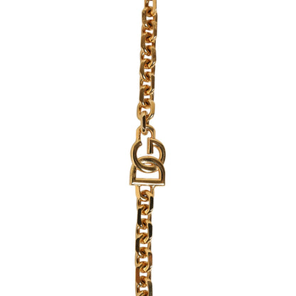 Dolce & Gabbana Black Leather Gold Chain Bag Accessory Shoulder Strap