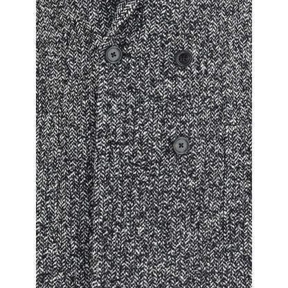 Dolce & Gabbana Gray Fleece Wool Coat