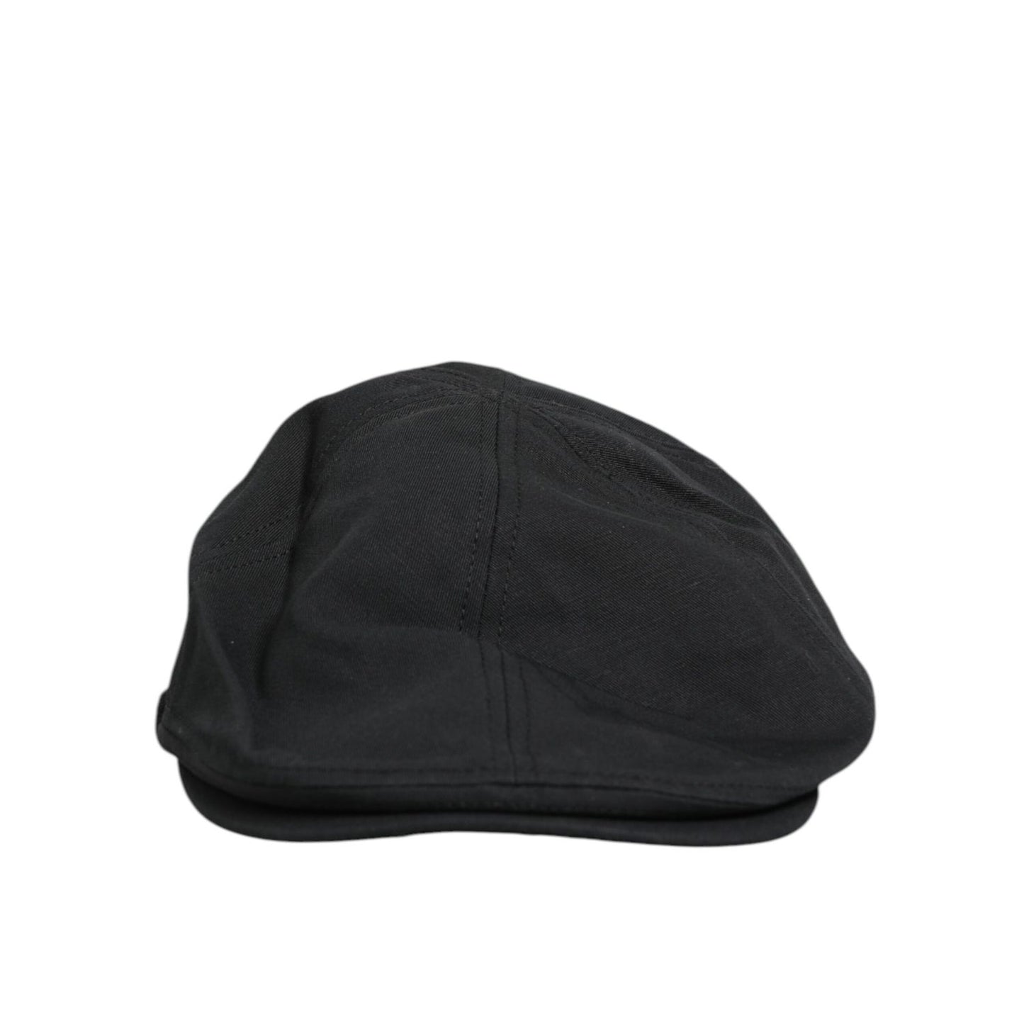 Dolce & Gabbana Black Cotton Blend Newsboy Men Cloth Cap Hat