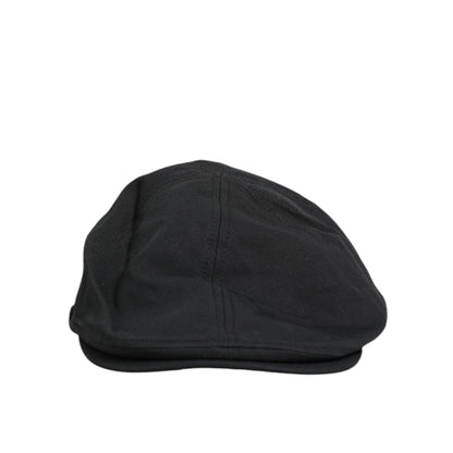 Dolce & Gabbana Black Cotton Blend Newsboy Men Cloth Cap Hat