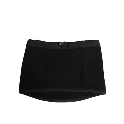 Dolce & Gabbana Black Lace Stole Knitted DG Logo Men One Size  Scarf