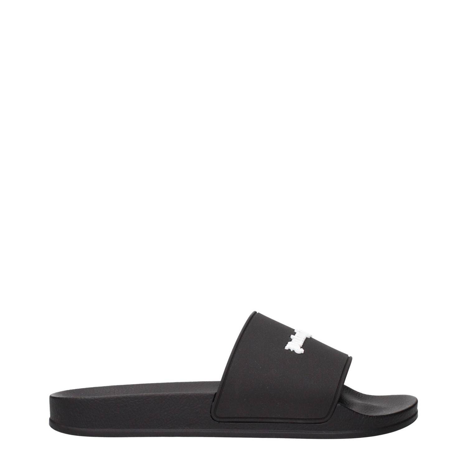 Palm Angels Black Cotton Slippers