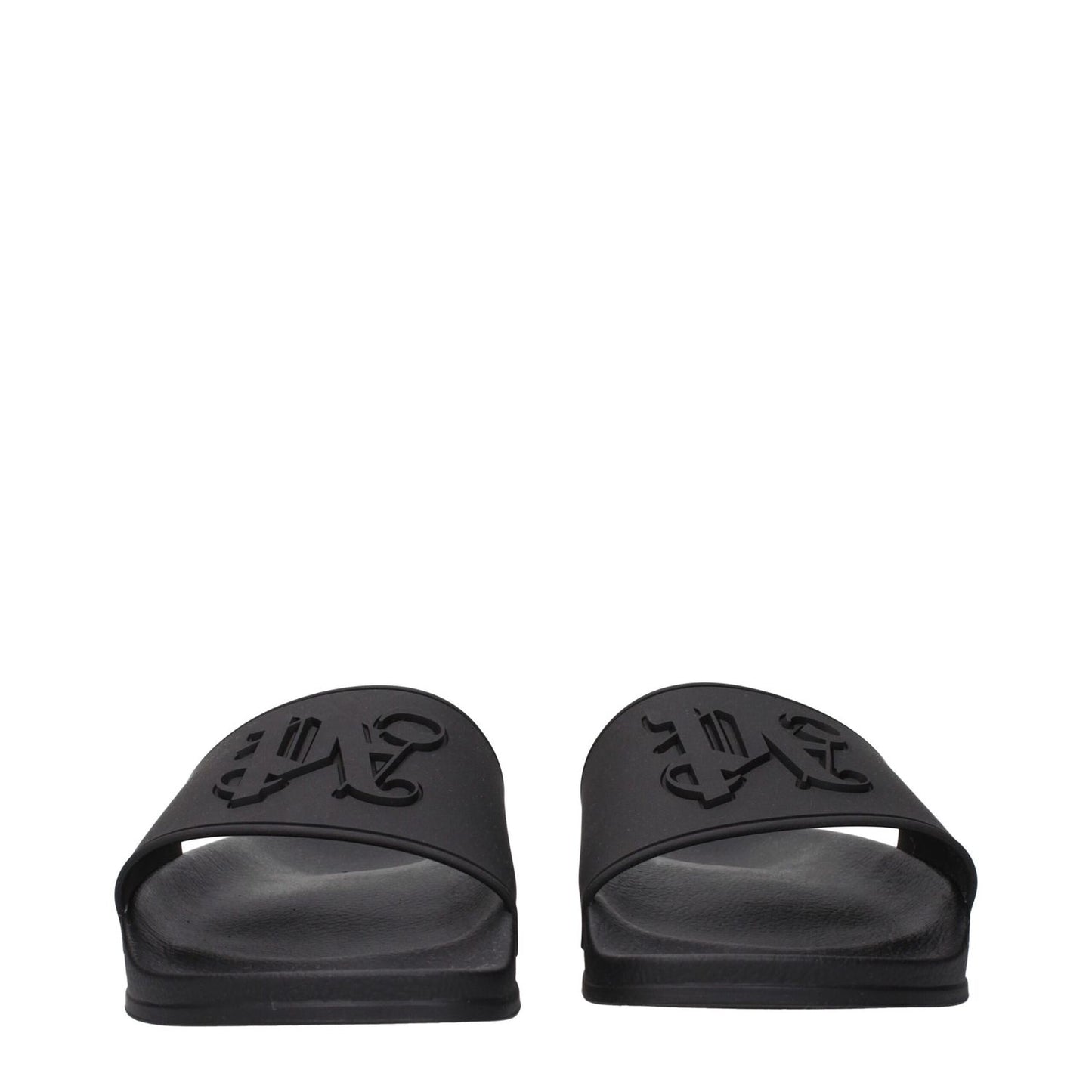 Palm Angels Black Cotton Slippers