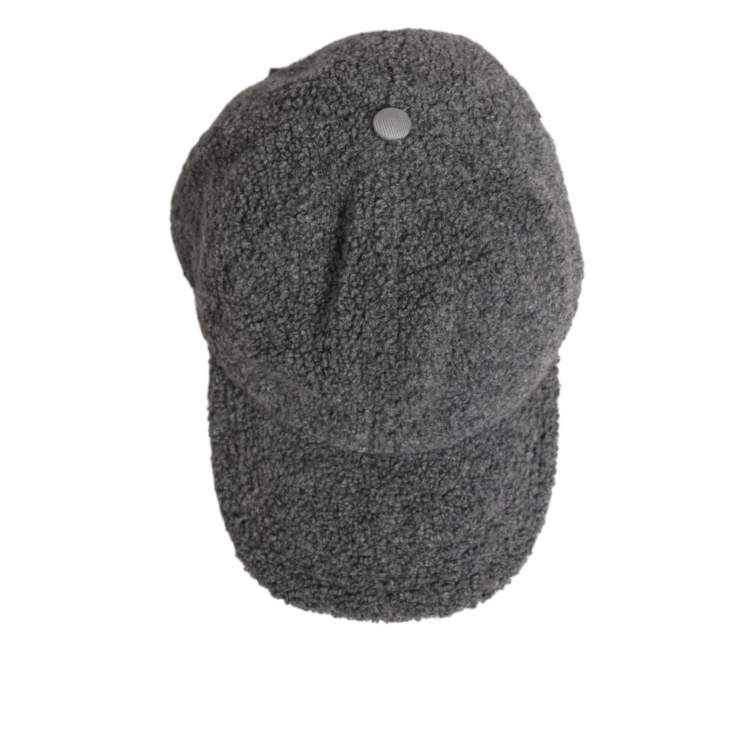 Dolce & Gabbana Gray Wool Fleece Rapper Men Baseball Capello Hat