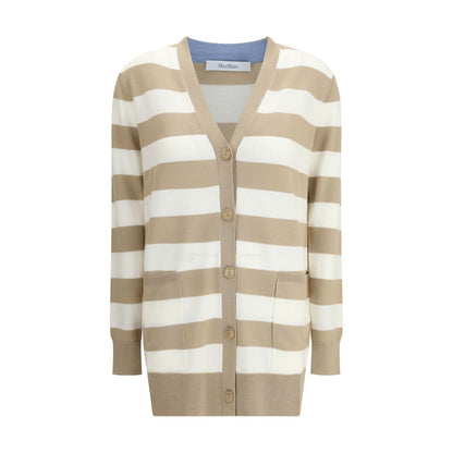 Max Mara Multicolor Fleece Wool Cardigan