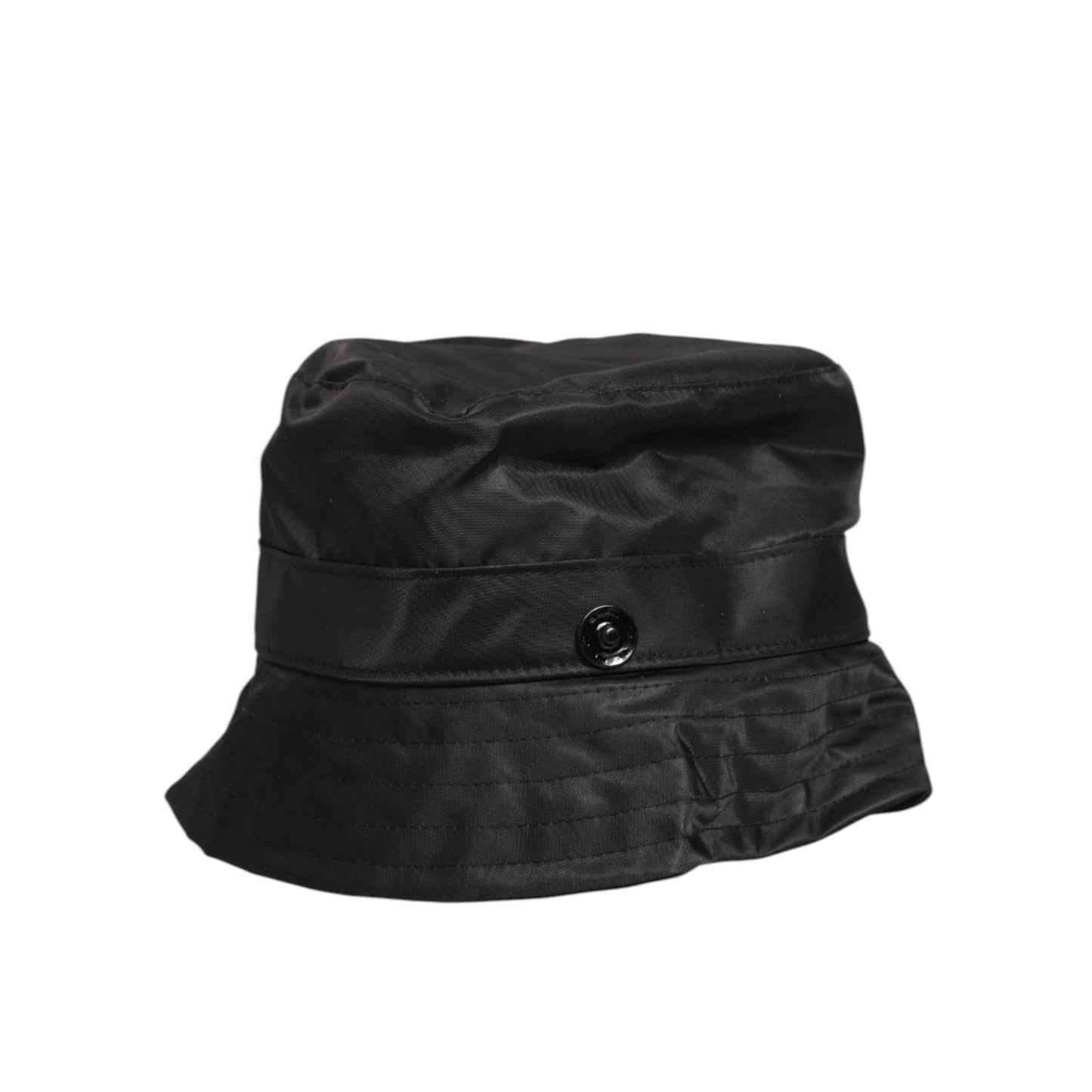 Dolce & Gabbana Black PVC Wide Brim Men Bucket Capello Hat