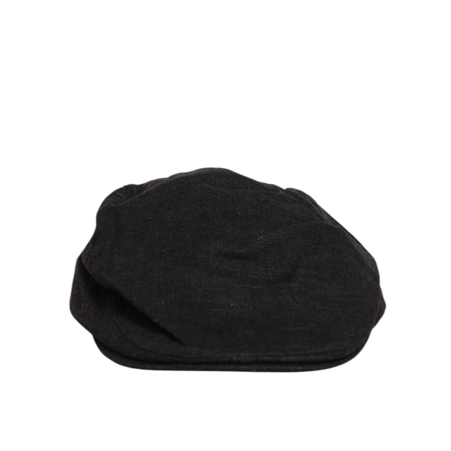 Dolce & Gabbana Black Cotton DG Logo Newsboy Cloth Capello Hat