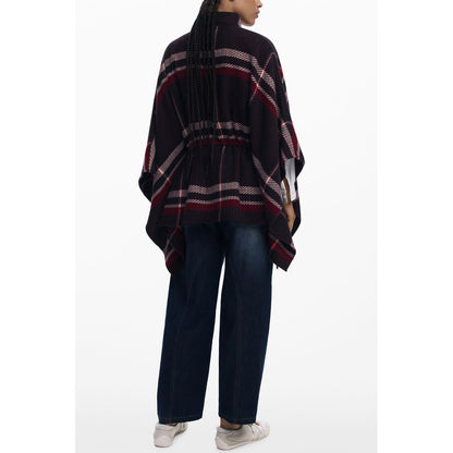 Desigual Black Polyester Women Poncho
