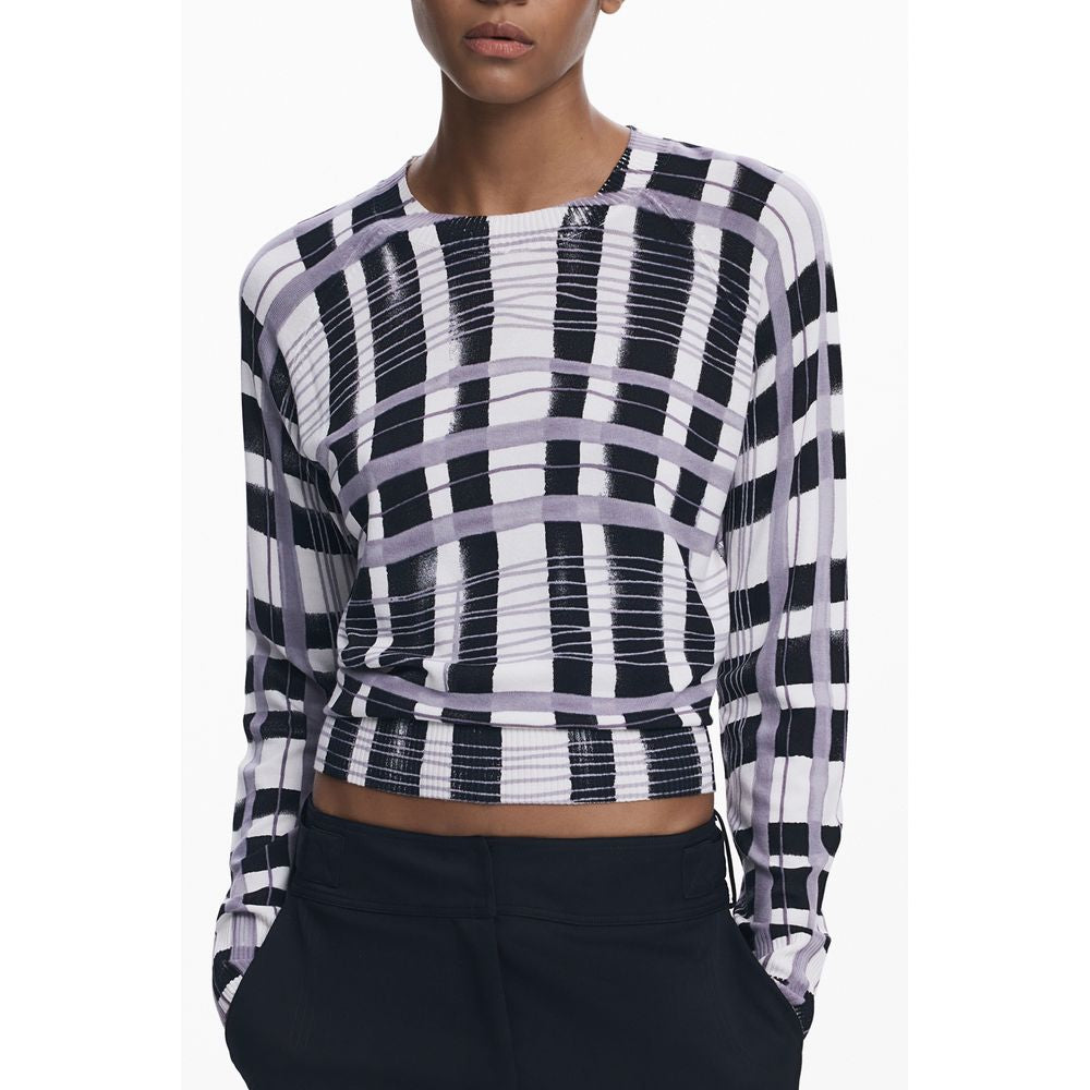 Desigual White Viscose Sweater