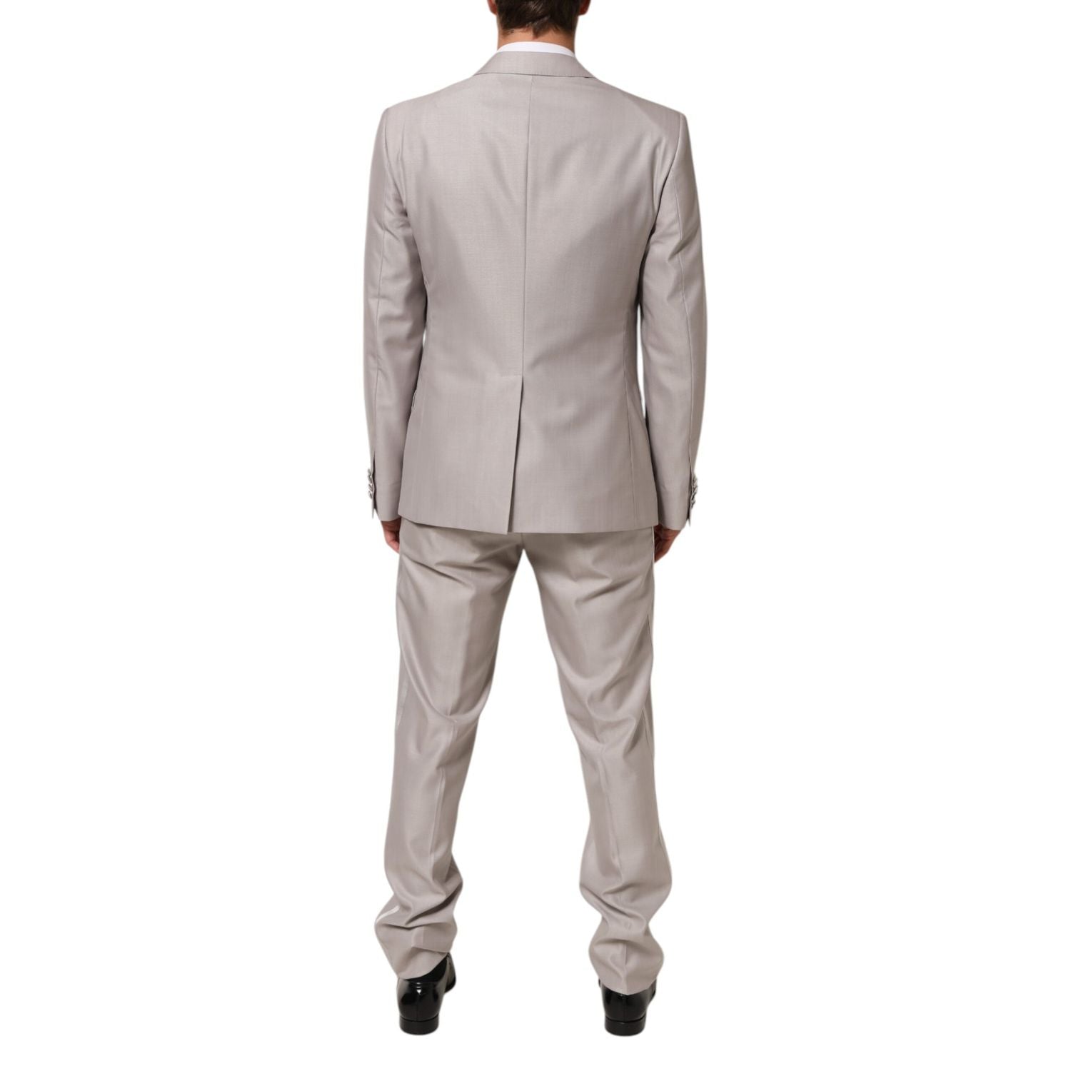 Dolce & Gabbana Light Gray Wool 2 Piece MARTINI Formal Suit