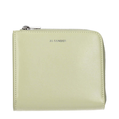 Jil Sander Green Leather Wallet