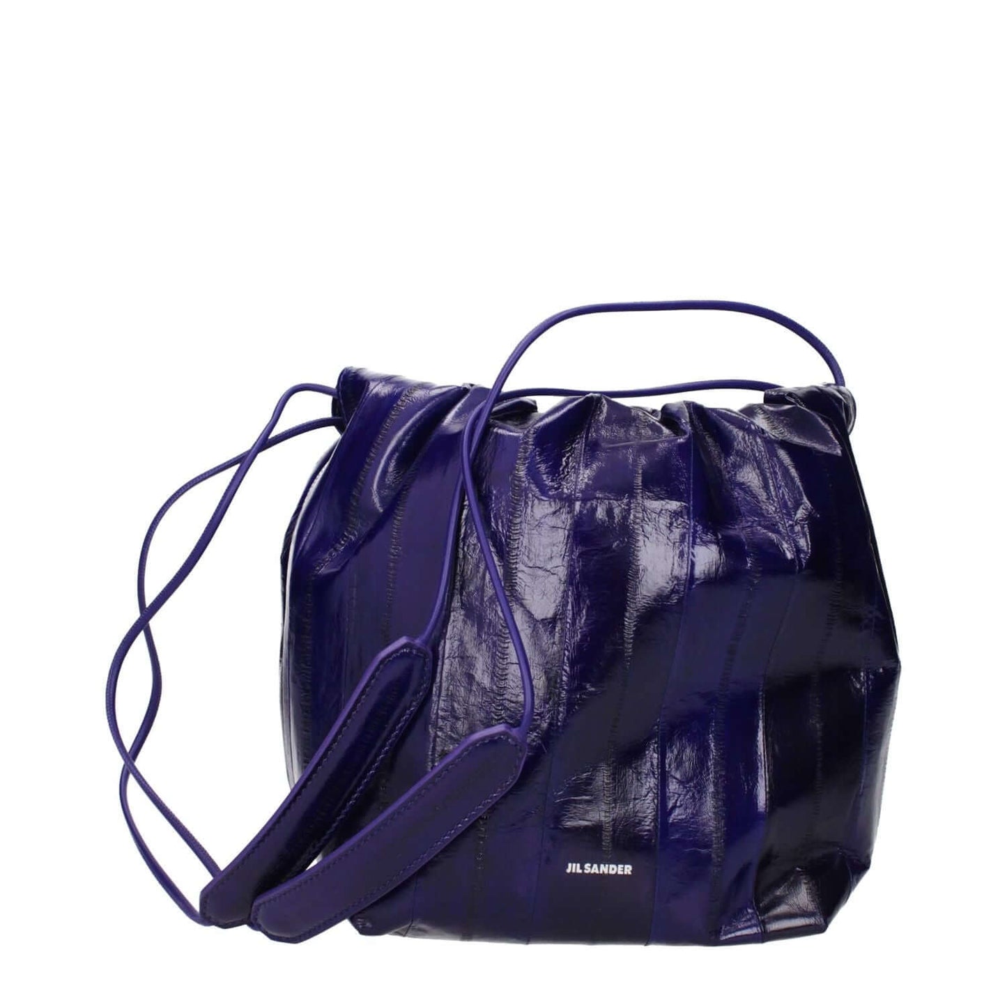 Jil Sander Purple Leather Shoulder Bag