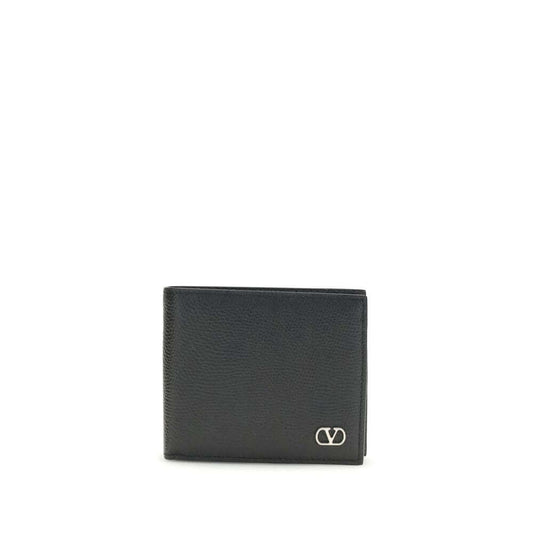 Valentino Garavani Black Calf Leather Bos Taurus Wallet