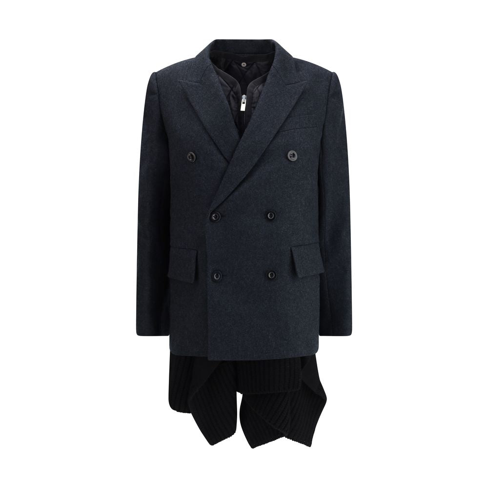 Sacai Gray Wool Coat