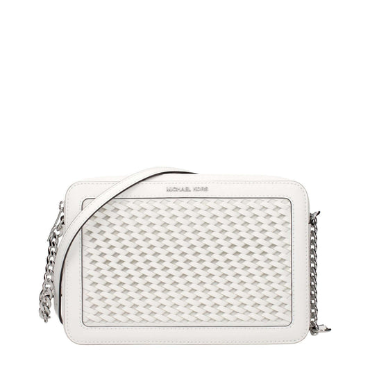 Michael Kors White Leather Crossbody Bag