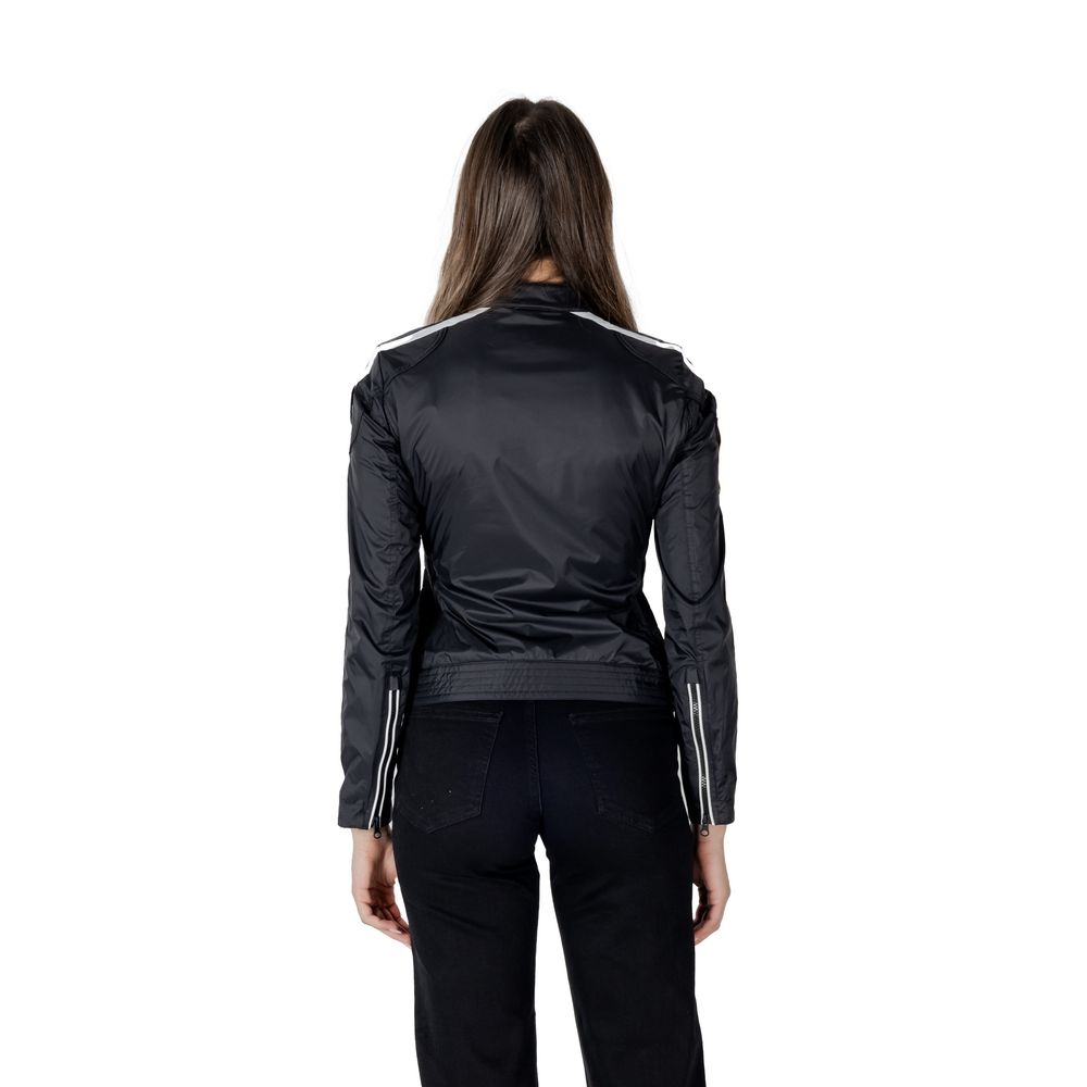 Blauer Black Polyamide Biker Jacket