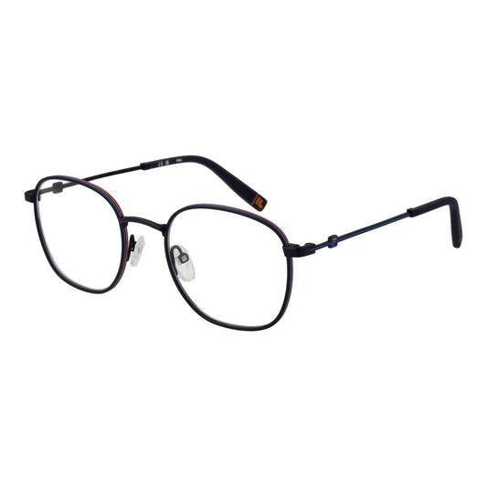 Fila Blue Stainless Steel Glasses (Frames) - Unisex full-rim blue frames, stainless steel, demo lenses, panto style.