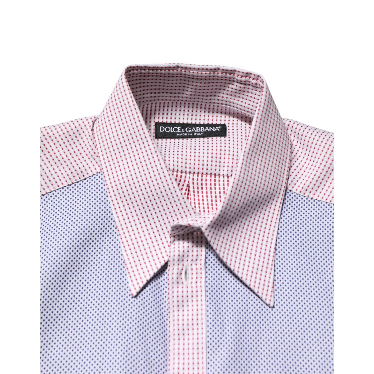 Dolce & Gabbana Multicolor Cotton Collared Checkered Shirt