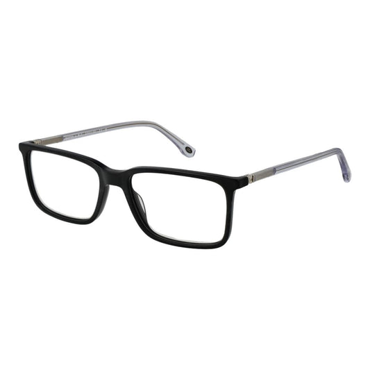 Land Rover Black Acetate Glasses (Frames) for men with full-rim rectangle design and plastic demo lenses.