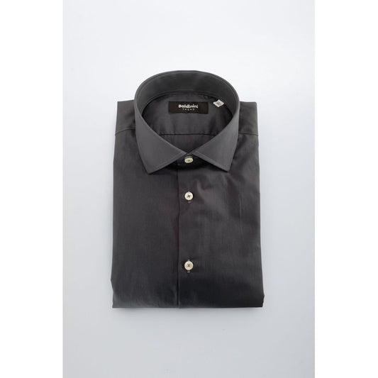 Baldinini Trend Gray Cotton Men Shirt