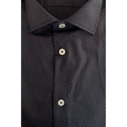 Baldinini Trend Gray Cotton Men Shirt