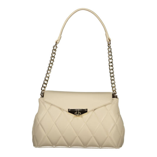 Mario Valentino Beige Polyurethane Women Shoulder Bag