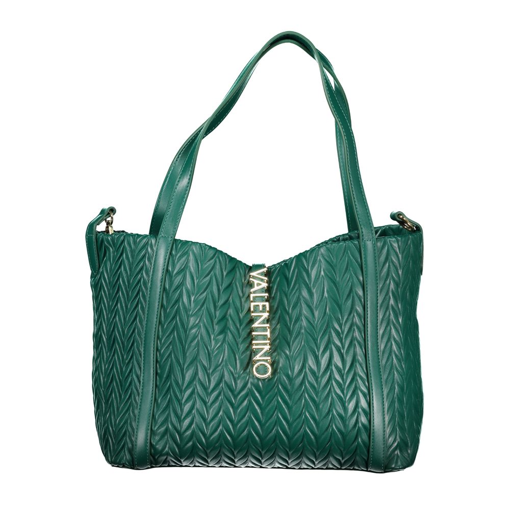 Mario Valentino Green Polyethylene Handbag with two handles, internal pocket, document holder, contrasting details, and protective feet.