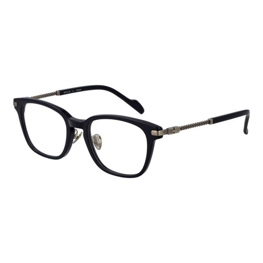 Yohji Yamamoto Blue Metal & Plastic Glasses (Frames), unisex full-rim rectangle design with demo lenses and branded soft case included.
