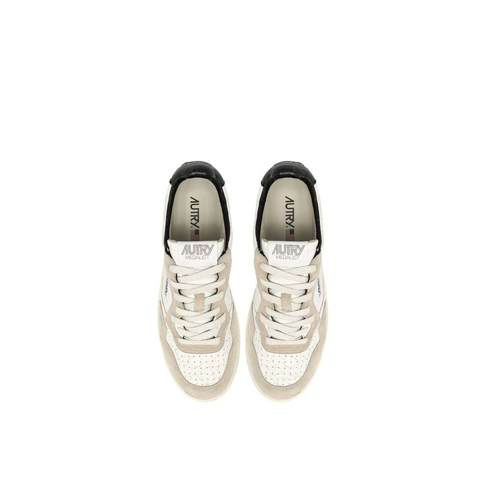 Autry White Goatskin Low Top Sneakers