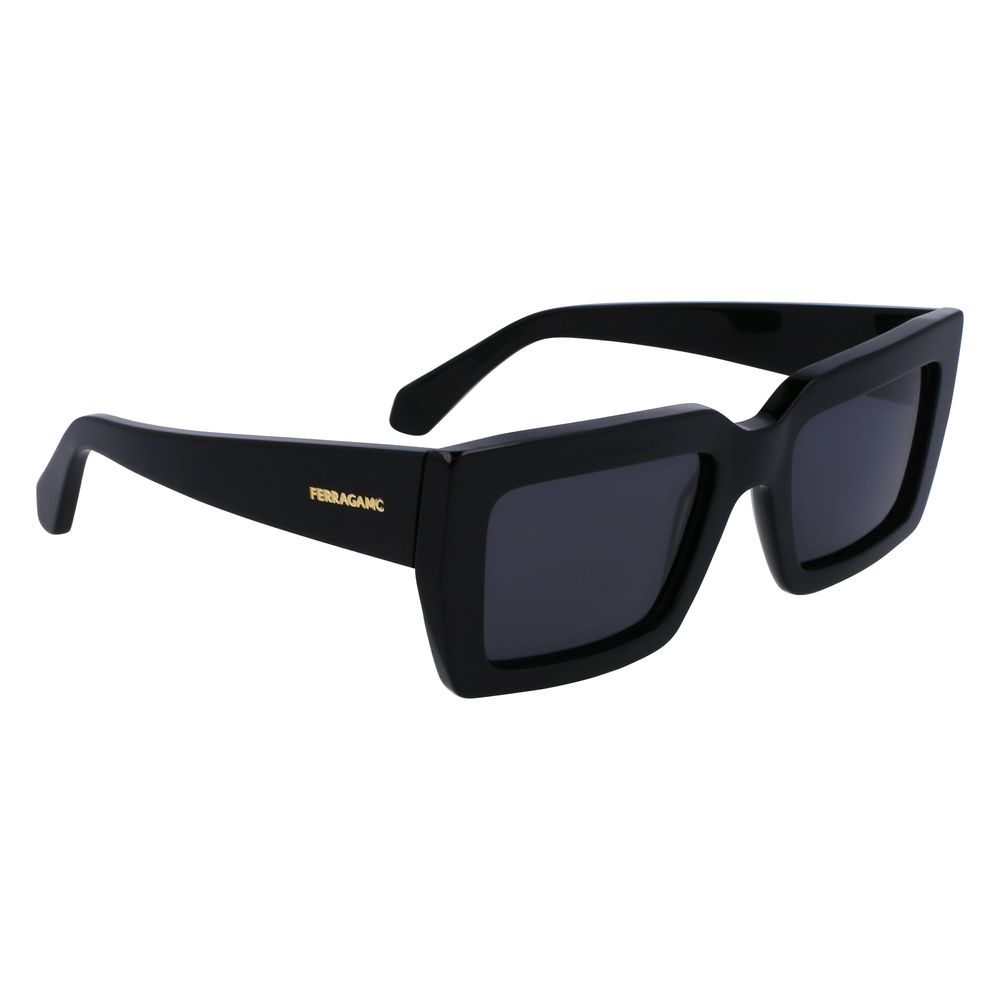 Ferragamo Black Acetate Sunglasses