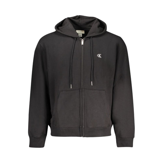 Calvin Klein Black Cotton Men's Sweatshirt Hoodie