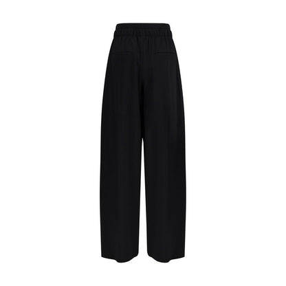 Max Mara Black Fleece Wool Casual Pants