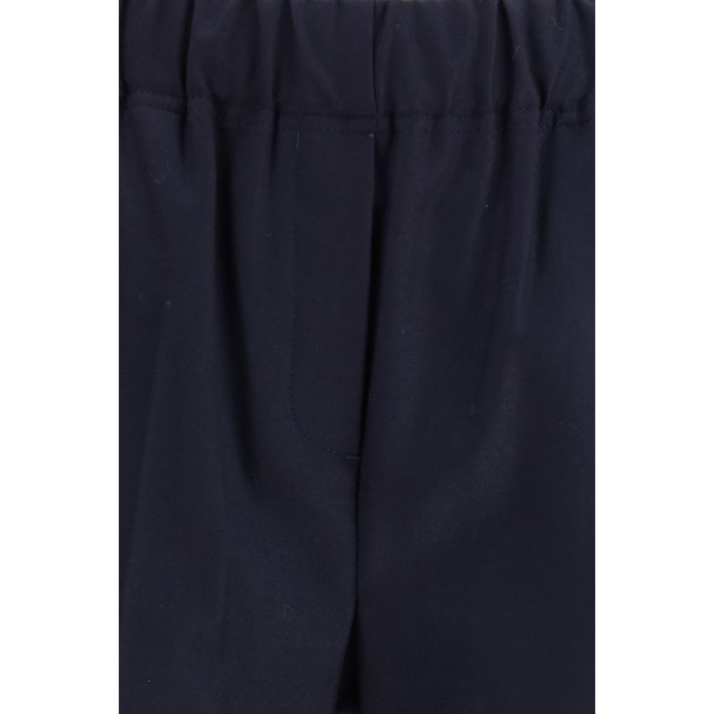 Max Mara Black Cotton Casual Pants