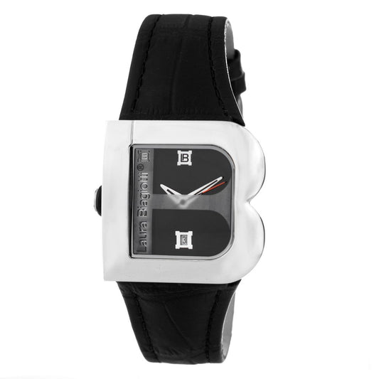 Laura Biagiotti Black Leather Dress Watch 1728,67434610848,Accessories,Black,Dress Watches - Watches - Accessories,Laura Biagiotti,New with tags,Watches - Accessories,Women